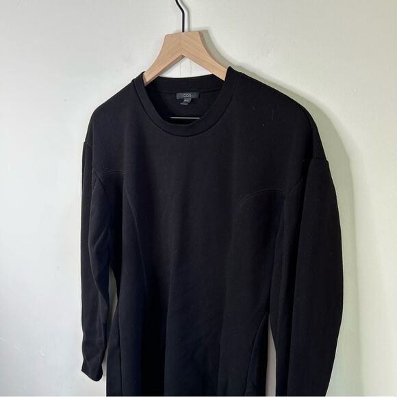 Cos Black Viscose sweatshirt dress, size Medium - Picture 3 of 7